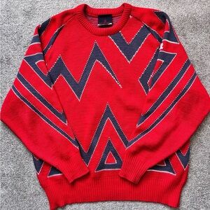 Vintage Demtre Ski/Snowboard 80s Retro Crewneck Sweater Size Large